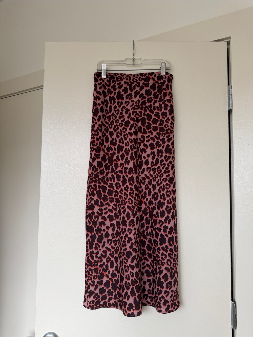 The Fifth Label Pink and Brown Leopard Maxi Skirt